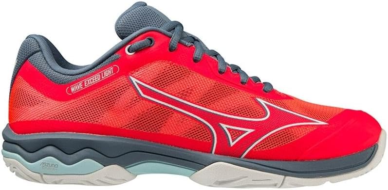 Mizuno Unisex Wave Exceed Light Ac Tennisschuh 38.5 EU Fiery Coral 2 White China Blue, 38.5 EU Fiery