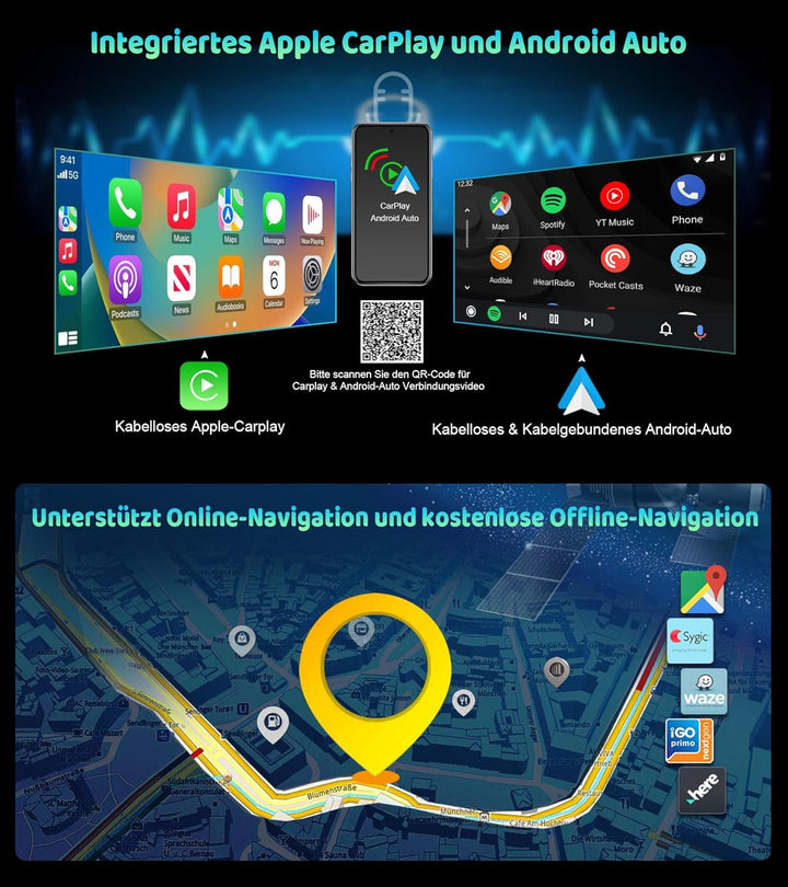 Erisin 10.25 Zoll 4GB+64GB Android 12 Autoradio Bluetooth mit GPS Navigation für Mercedes Benz E-Kla