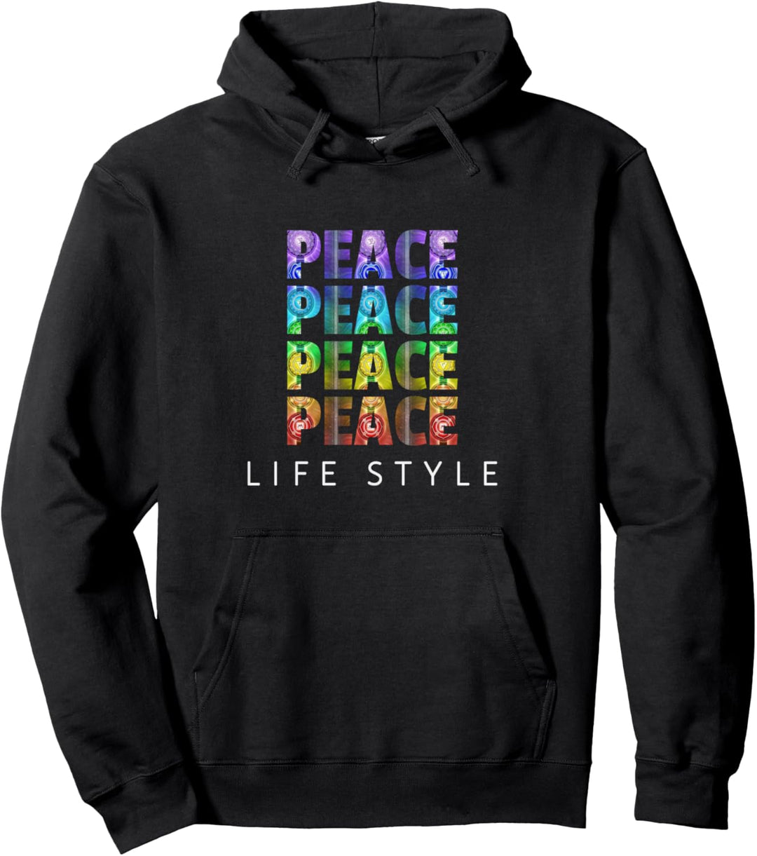 Chakra Peace Lifestyle Friedenssuchende Yoga Geschenk Pullover Hoodie