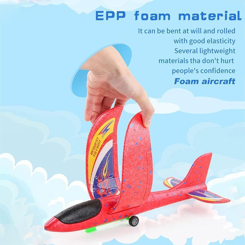Forhome Spielzeug Flugzeuge,2 Stück Styroporflieger Katapult,Modell Schaum Flugzeug,Gross Kinder Sty