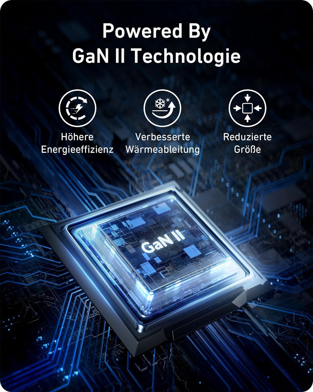 Anker 736 Charger, 100W USB C Ladegerät (Nano II 100W) Wandladegerät, 3 Anschlüsse, Geeignet für Mac