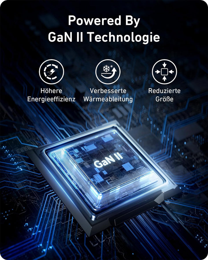 Anker 736 Charger, 100W USB C Ladegerät (Nano II 100W) Wandladegerät, 3 Anschlüsse, Geeignet für Mac
