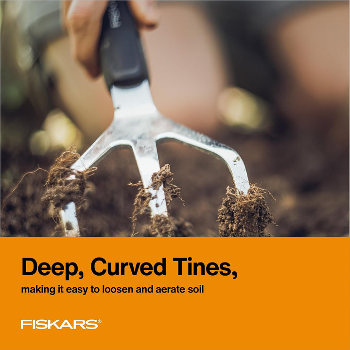 Fiskars 315510-1001 Xact Garden Cultivator, Rubber, 12.71", Cultivator