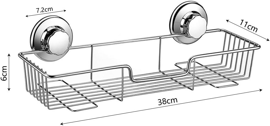 SANNO Saugduschwagen Bad Organizer Korb Seifenschale Halter mit Haken - 304 Edelstahl für Badezimmer