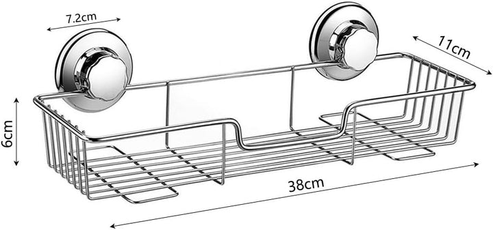 SANNO Saugduschwagen Bad Organizer Korb Seifenschale Halter mit Haken - 304 Edelstahl für Badezimmer