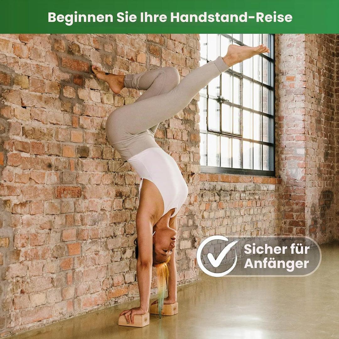 WOODPOWER BalanceBlocks - I Handstand-Klötze &amp; Yoga Block in einem - unterstütze Deine Handgelenke b