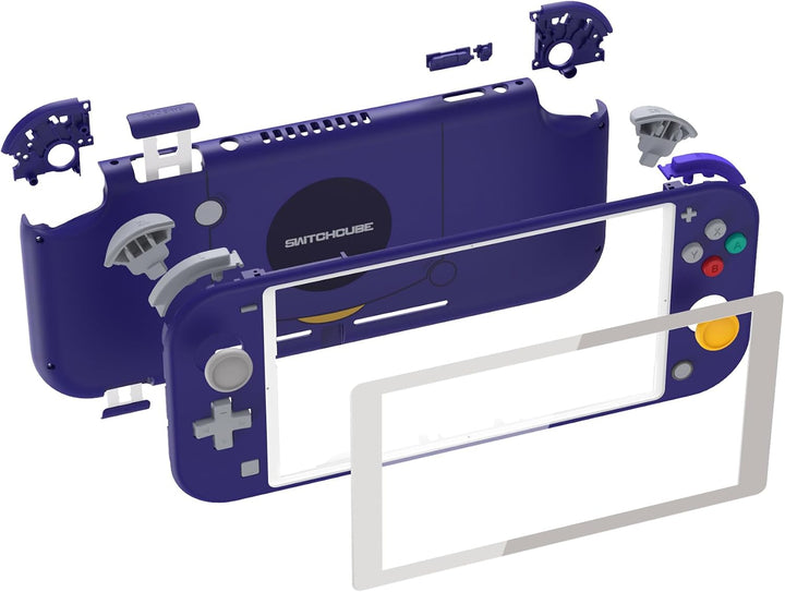 eXtremeRate Full Case Gehäuse für Switch Lite Console, DIY-Ersatz Hülle &amp; Buttons &amp; Schutzfolie Ersa