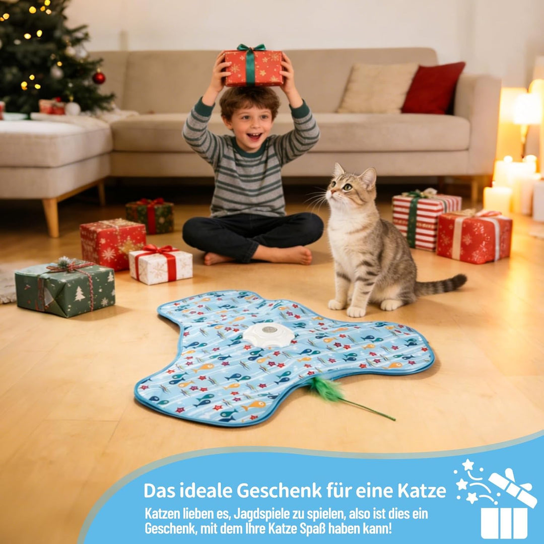 Interaktives Katzenspielzeug Selbstbeschäftigung, Katzenspielzeug Elektrisch mit Versteckspiel, Bewe