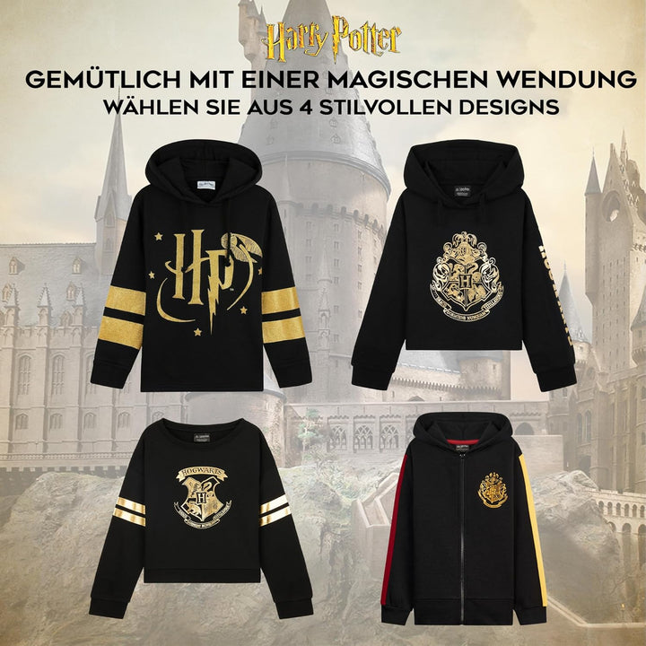 Harry Potter Mädchen Hoodie, Weicher und Bequemer Hogwarts Kapuzenpullover - Geschenke für Mädchen S