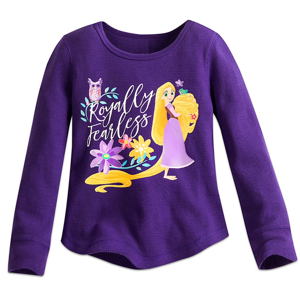 Disney Rapunzel Thermal Tee for Girls - Tangled: The Series Size 2 Purple
