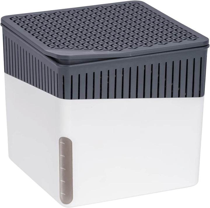 WENKO Raumentfeuchter Cube 500 g weiss, 2er Feuchtigkeitskiller Feuchtigkeits-Stopper reduziert Schi