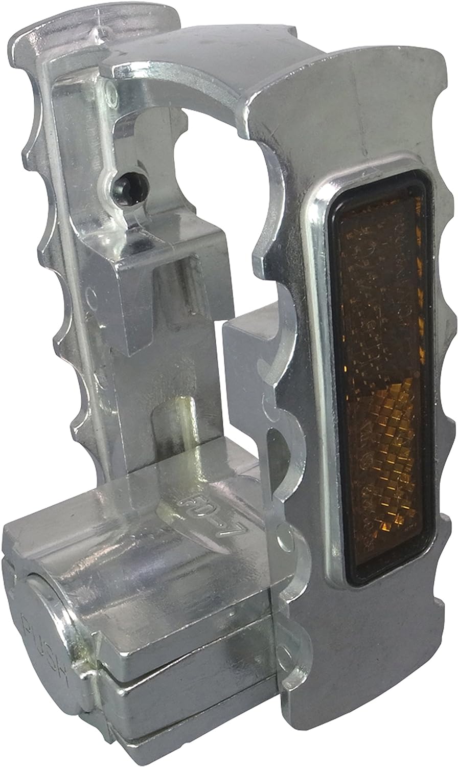MKS (Mikashima) FD-7 Pedals, Made in Japan, Folding Pedals, Left and Right Set, Silver metallisch, m