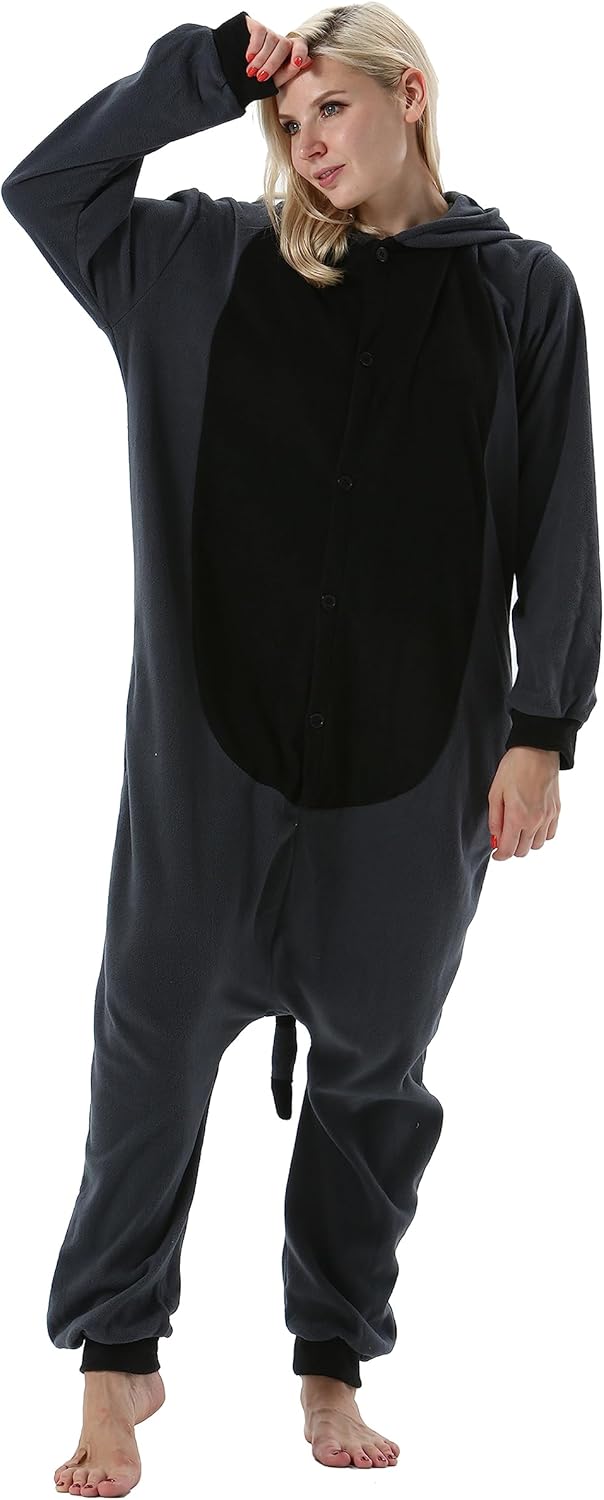 AKAAYUKO Faschingskostüme Tiere Onesie Damen Karneval Kostüm Pyjama Herren Halloween Jumpsuit Schlaf