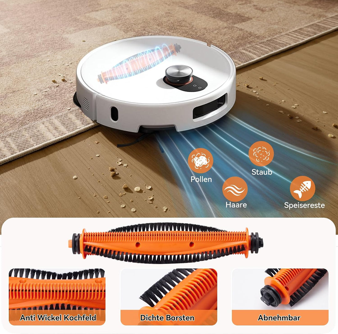 18 Stück Zubehör für Xiaomi Robot Vacuum 5/5 Pro Saugroboter | Ersatzteile 1 Hauptbürste 4 Staubbeut