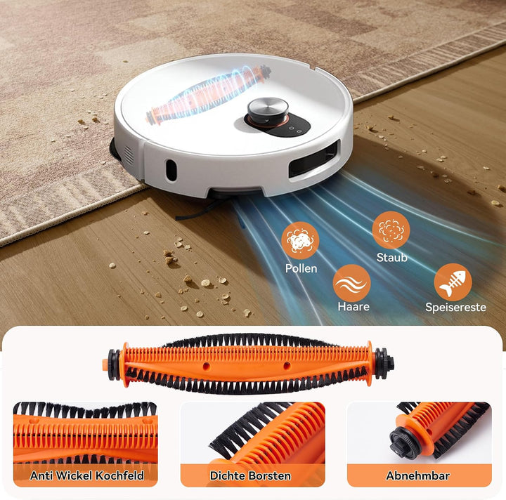 18 Stück Zubehör für Xiaomi Robot Vacuum 5/5 Pro Saugroboter | Ersatzteile 1 Hauptbürste 4 Staubbeut