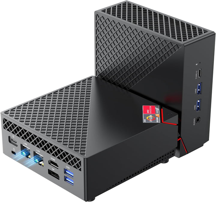 NiPoGi AM06 PRO Mini PC АMD Ryzen 5 5500U (6C/12T, bis zu 4,0 GHz), 16 GB DDR4 512 GB M.2 SSD Mini D