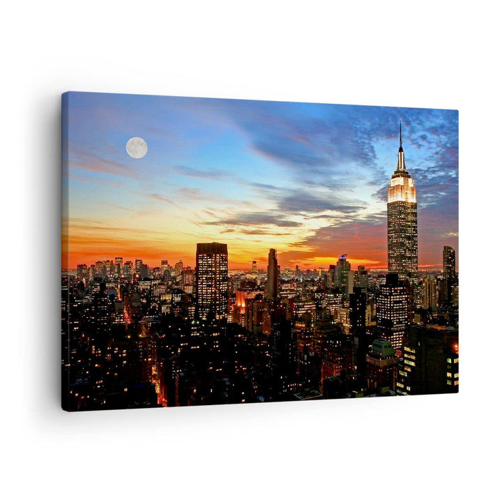 Bilder auf Leinwand Amerika gebäude sonnenuntergang wolkenkratzer Leinwandbild 70x50cm Wandbilder De