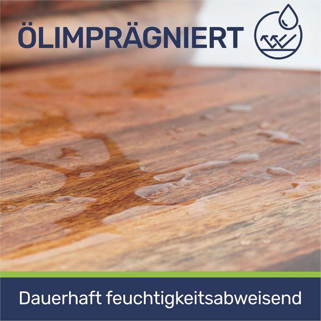 Gravidus Vesperteller aus FSC-zertifiziertem Akazienholz ⌀ 25 cm – langlebiger Brotzeitteller mit Sa