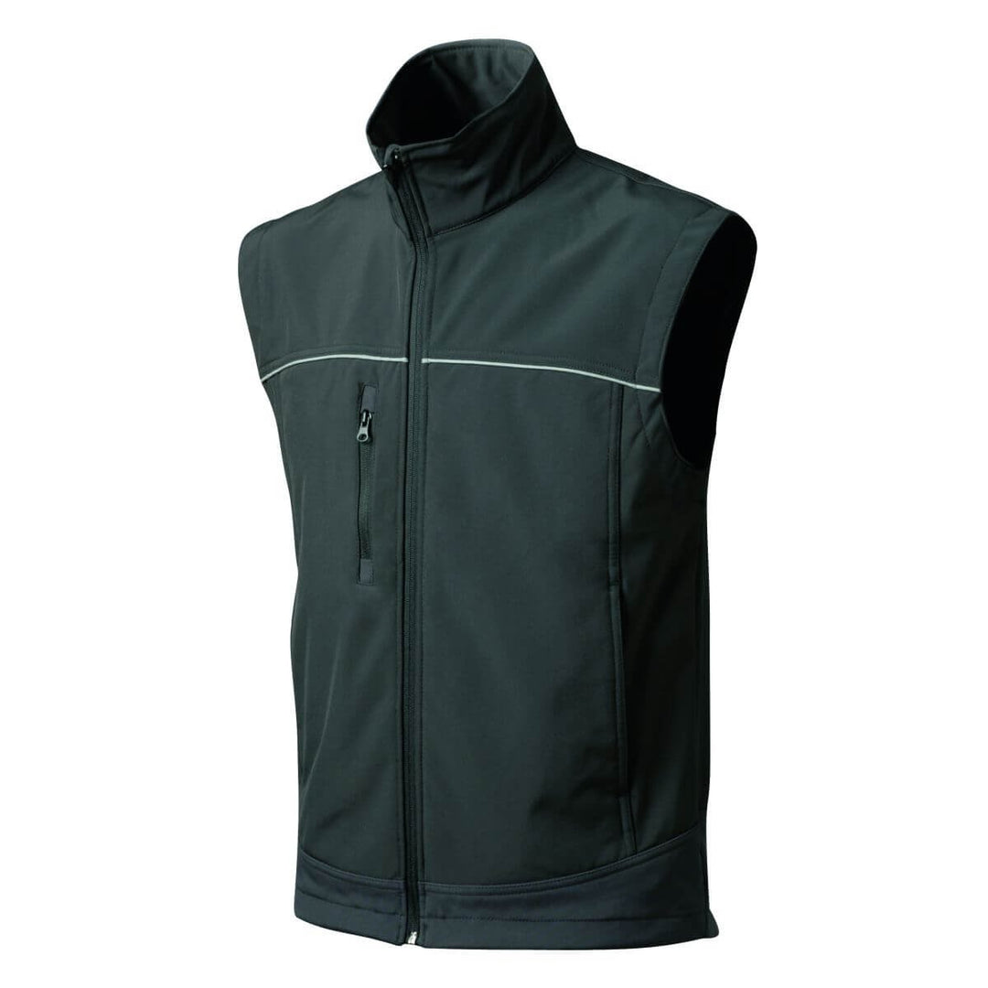 Elysee Hen Softshell Weste inkl. EIN Paar Handschuhe Schwarz | Winddicht | Wasserdicht | Hoch Abrieb