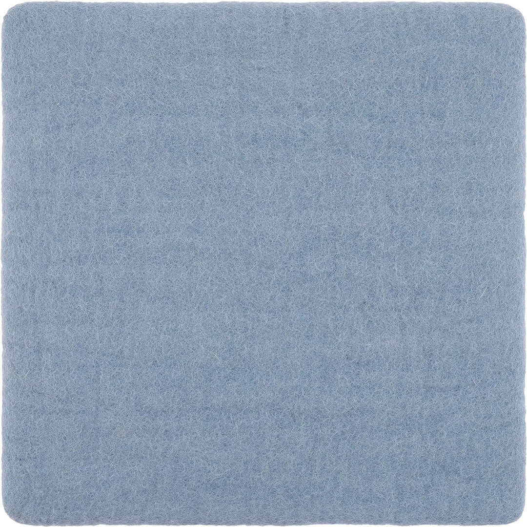 myfelt Flache Filz Sitzauflage, Filz Stuhlauflage - Mia - quadratisch, 36x36 cm, Hellblau, Hellblau