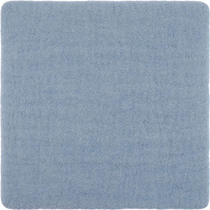 myfelt Flache Filz Sitzauflage, Filz Stuhlauflage - Mia - quadratisch, 36x36 cm, Hellblau, Hellblau