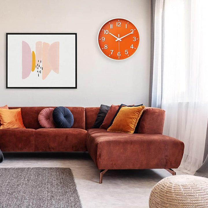 HZDHCLH 30cm Lautlos Wanduhr Schleichende Sekunde mit Arabisch Ziffer ohne Ticken für Dekoration Woh
