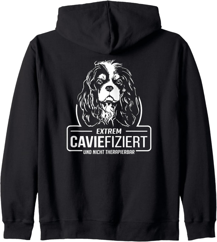 Cavalier King Charles Spaniel Caviefiziert Cavie Hundespruch Kapuzenjacke