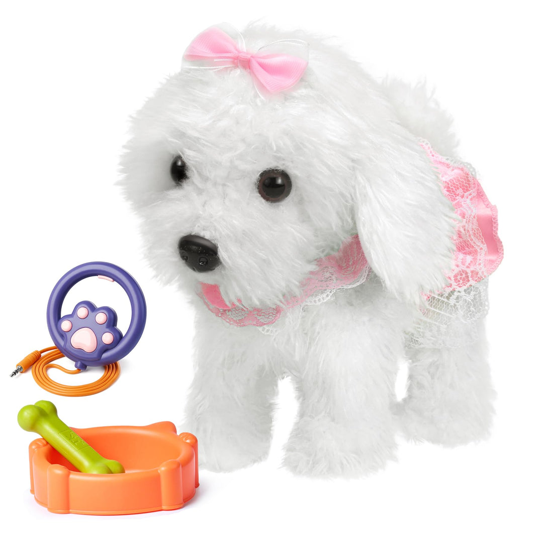 OR OR TU Hund Spielzeug Fernbedienung Elektronische Haustiere Plüschwelpe für Kinder Mädchen 3 4 5 6