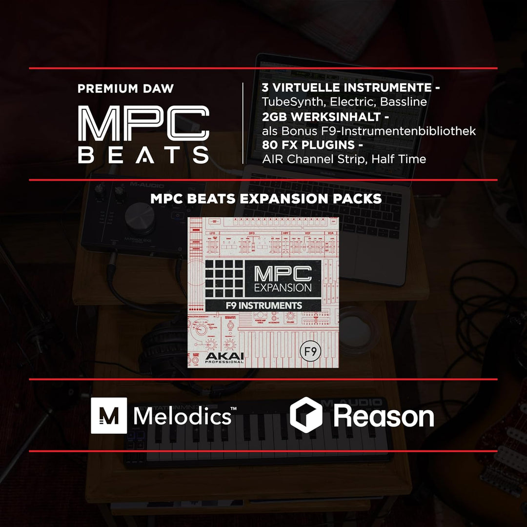M-Audio Keystation Mini 32 MK3 - Ultra-portabler Mini USB MIDI Keyboard Controller mit MPC Beats Key
