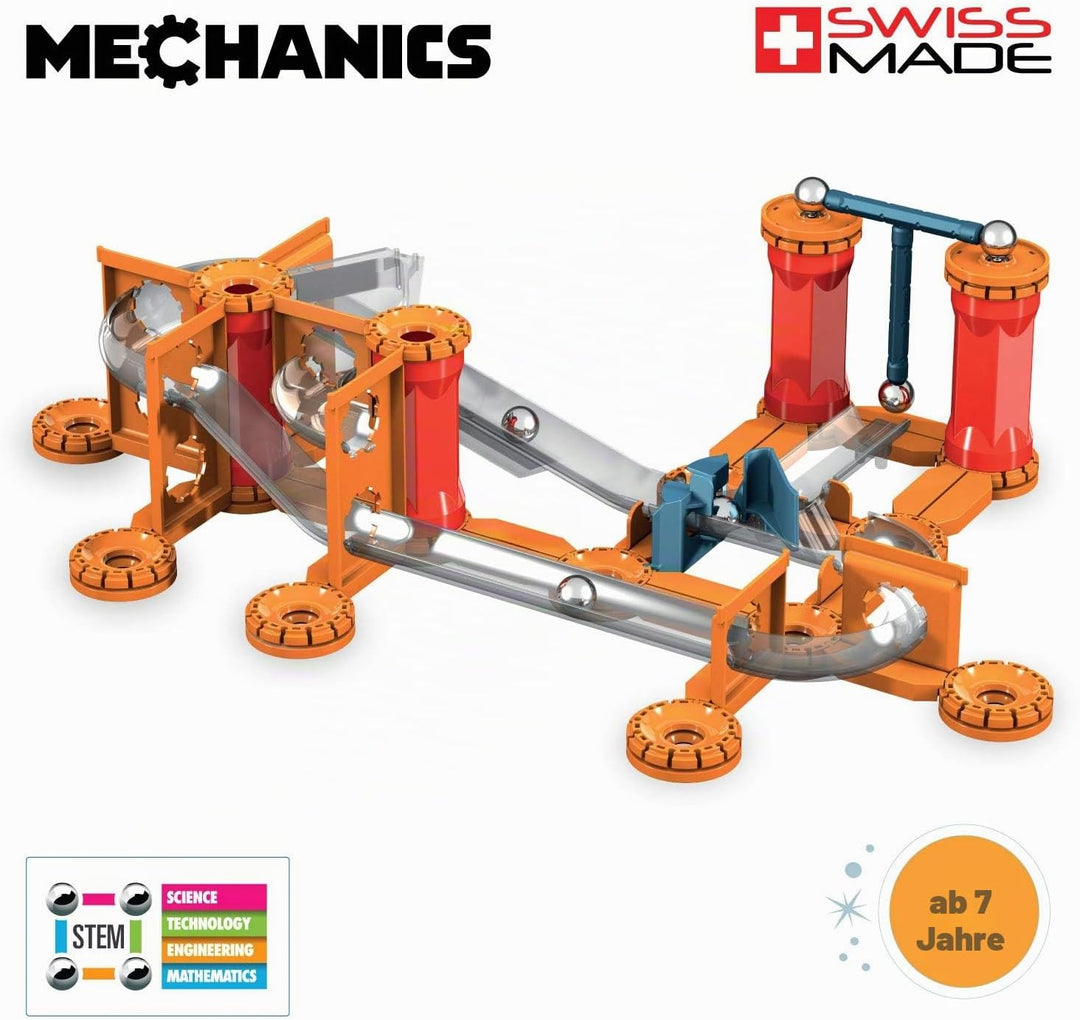 GEOMAG - Mechanics Gravity Magnetic Track -115 Teile- Magnetisches Konstruktionsset für Kinder ab 7