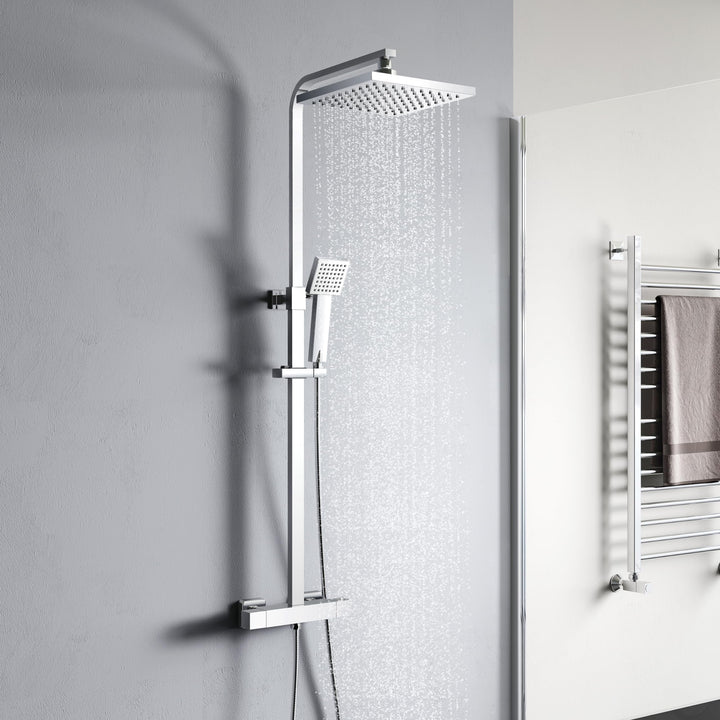 YOOZENA Duscharmatur Komplettset,Duschsystem,Duscharmatur mit Thermostat,Duschkopf mit Schlauch und