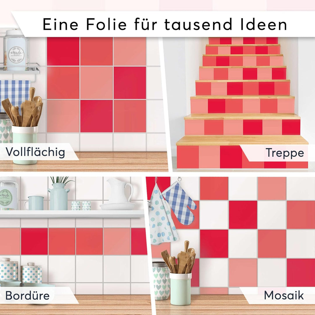 Fliesenmosaik I Klebefolie Fliesen Sticker Aufkleber Bad u. Küche Fliesen Wand Deko - Fliesen renovi