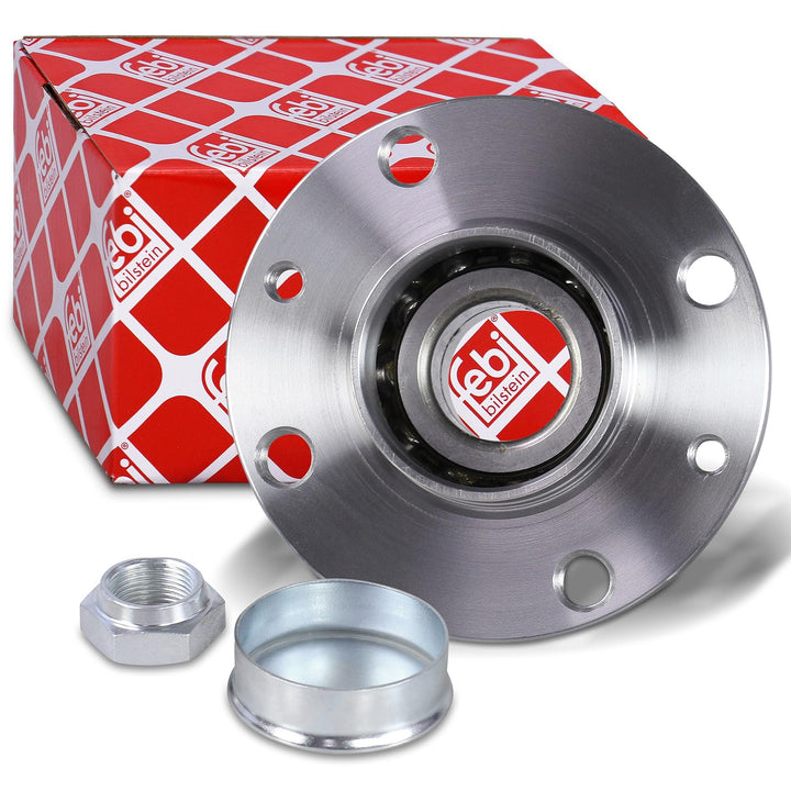 febi bilstein 171142 Radlagersatz mit Radnabe, ABS-Impulsring und Achsmutter, 1 Stück
