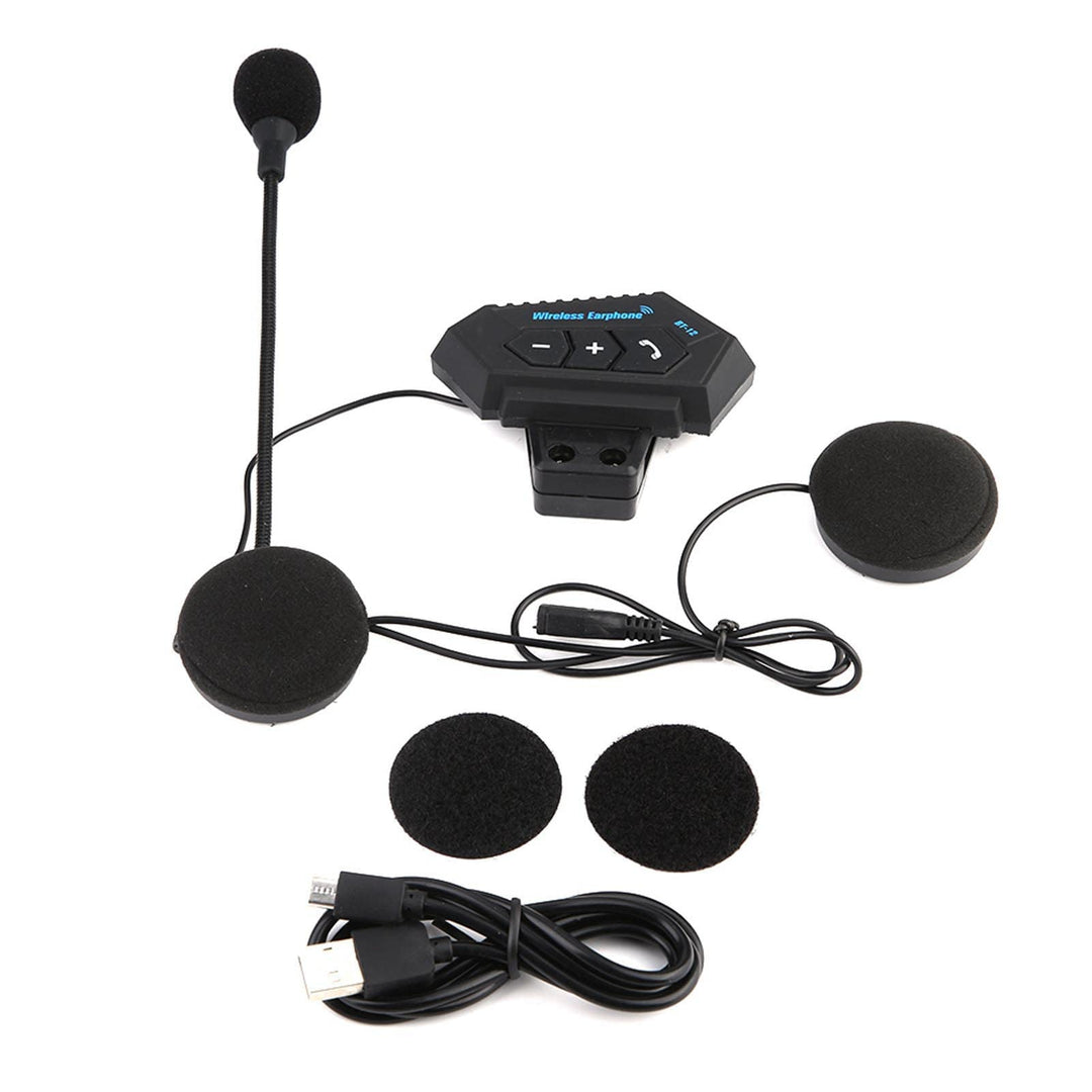 BuyWeek Motorradhelm Bluetooth Headsets, Motorrad Helm Gegensprechanlage Bluetooth V5.0 Motorradhelm
