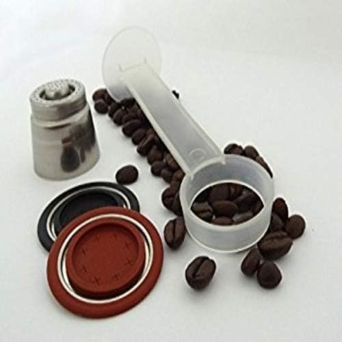 Mister Barista 508887 wiederbefüllbare Kaffeekapsel für alle Nespresso Maschinen, zwei Deckeln