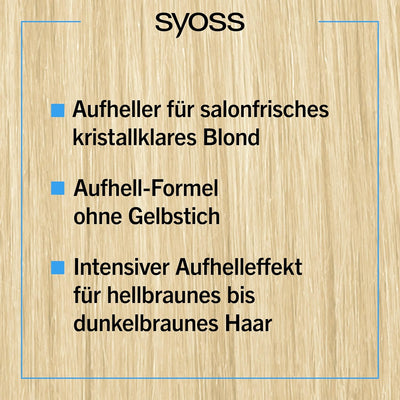 Syoss Color Coloration 13_0 Ultra Aufheller Stufe 3 (3 x 135 ml), Aufheller für dunkle Haare hellt b