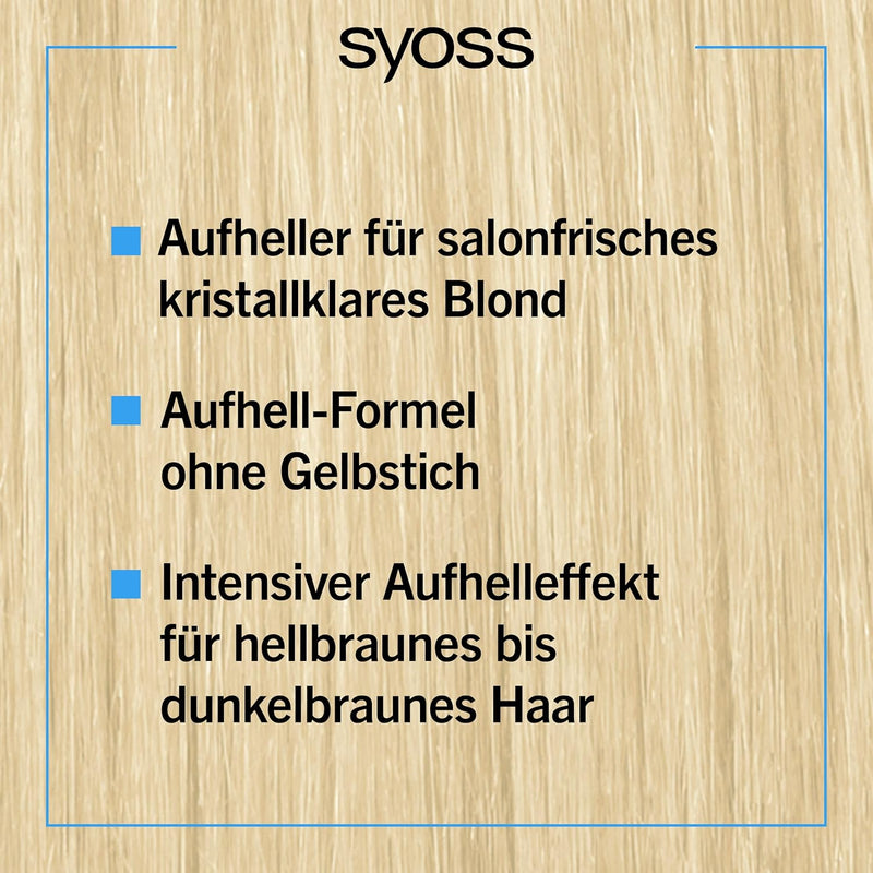 Syoss Color Coloration 13_0 Ultra Aufheller Stufe 3 (3 x 135 ml), Aufheller für dunkle Haare hellt b