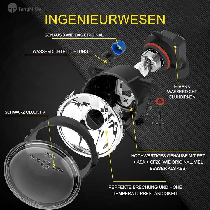 TangMiGe Nebelscheinwerfer Kompatibel mit CITROËN DACIA Duster FIAT Sedici FORD JAGUAR NE01-51-680A