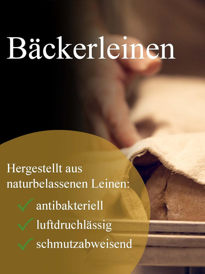Bäckerei Spiegelhauer Gärkörbchen I Teigschaber und Bäckerleinen Gärkörbchen Set Backset Klein, Back