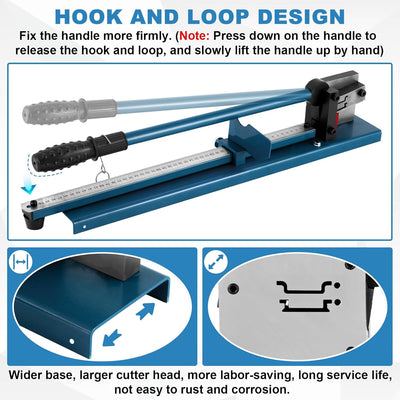 MXBAOHENG DIN-Schienenschneider din rail cutter Doppelloch-Schienen-Schneidemaschine mit Lineal zum