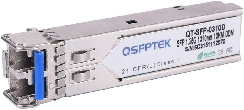 QSFPTEK 4Pack 1000BASE-LX/LH Gigabit SFP Modul, 1.25G SFP 1310nm 10km DDM LC Port Single-Mode Mini-G