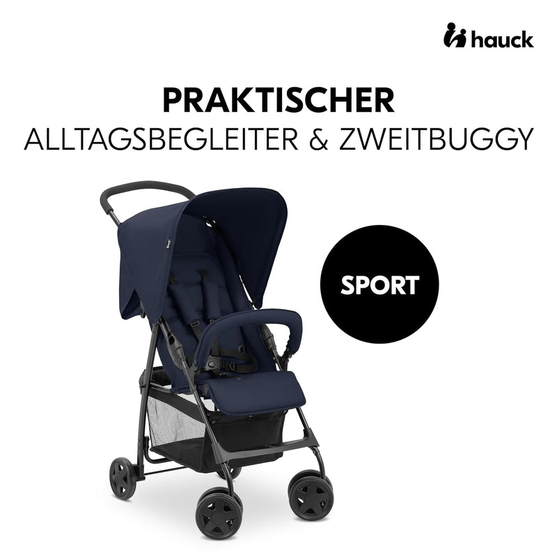 hauck Buggy Sport, Ultra Leicht - nur 5,9 kg, für Kinder bis 15 kg, Klein Zusammenklappbar, Reisebug
