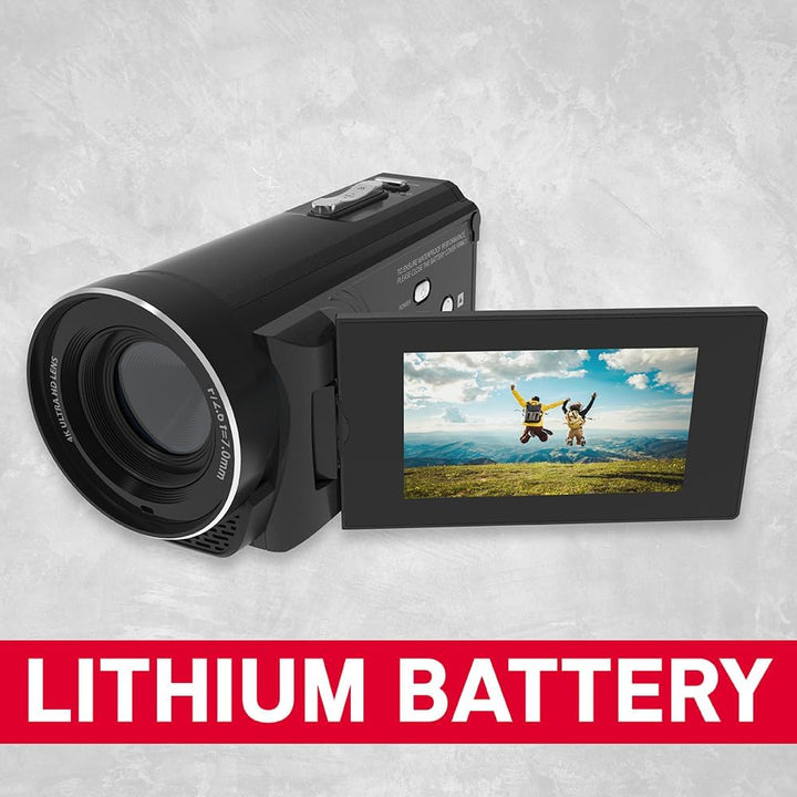 AgfaPhoto Realimove CC4000W - Wasserdichter 4K-Camcorder mit 3-Zoll-Touchscreen, 18-facher Digitalzo