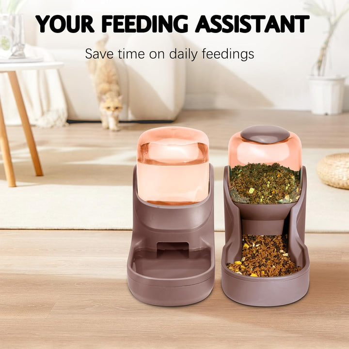 Automatisches Futter- und Wasserspender für Hunde, Katzen, Futterspender und Wasserspender, 3,8 l, 2