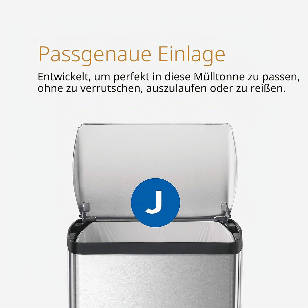 simplehuman CW1814 38 Liter, rechteckiger Treteimer, Mülleimer Küche, gebürsteter Stahl, 10 Jahre Ga