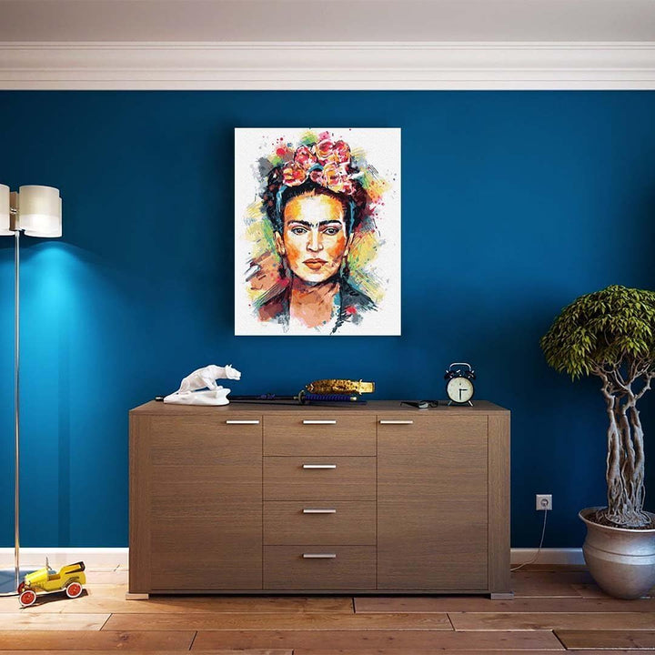 Artnapi Malen nach Zahlen Erwachsene mit Rahmen | DIY Handgemalt | Frida Kahlo decoupage | Kit für A