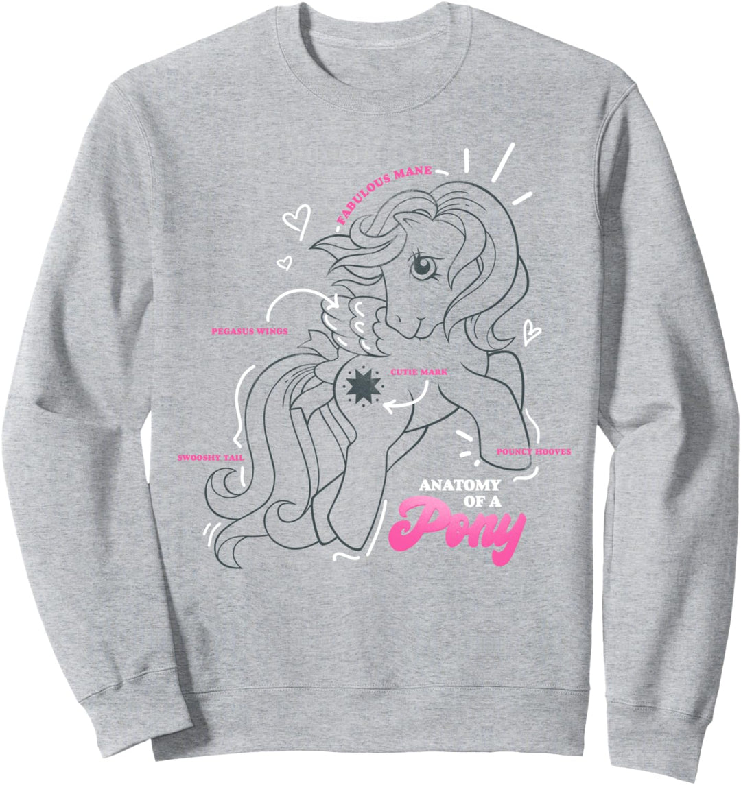 My Little Pony Starshine Anatomy Of A Pony Vintage Diagram Sweatshirt