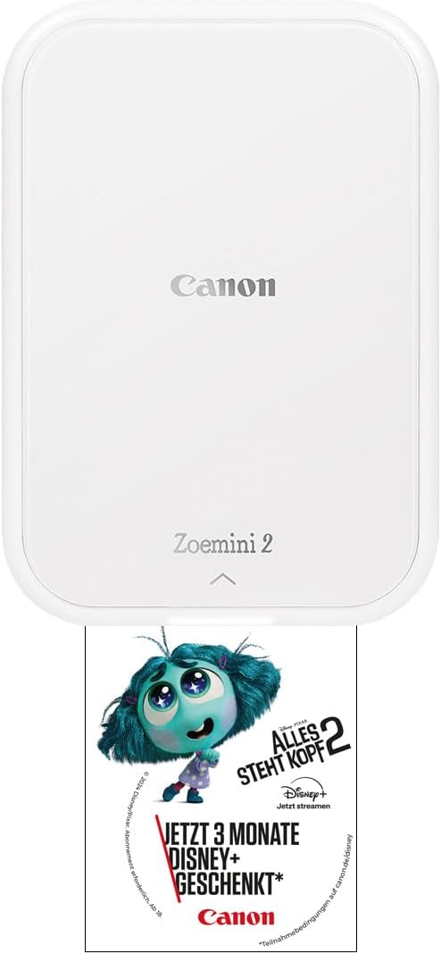 Canon Zoemini 2 Mini Fotodrucker mobil tragbar unterwegs Hosentasche (Fotodruck 5x7,6 cm, kabelllos,