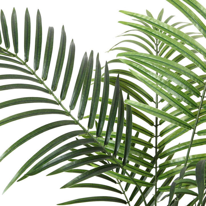 Kazeila Künstliche Pflanzen Gross 120cm Kunstpalme Kunstpflanze mit Weiss Topf Fake Plastikpflanzen