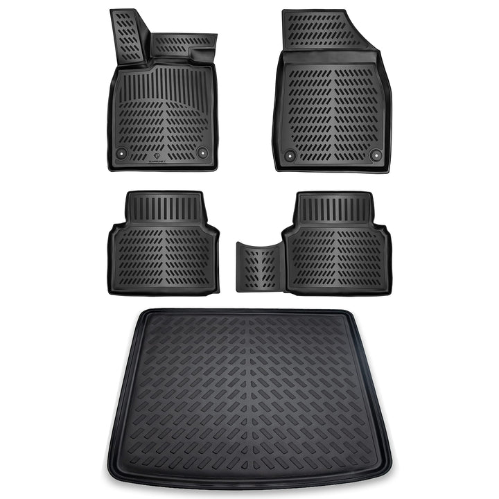 ELMASLINE 3D Gummimatten &amp; Kofferraumwanne Set für VW ID.4 | oberer Ladeboden | 2020-2025 | Wichtige